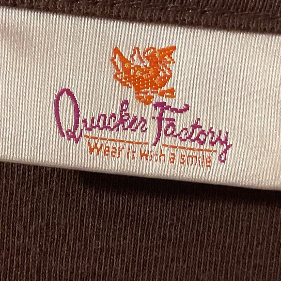 Quacker Factory embroidered Butterfly 3/4 sleeve top L - Picture 5 of 7